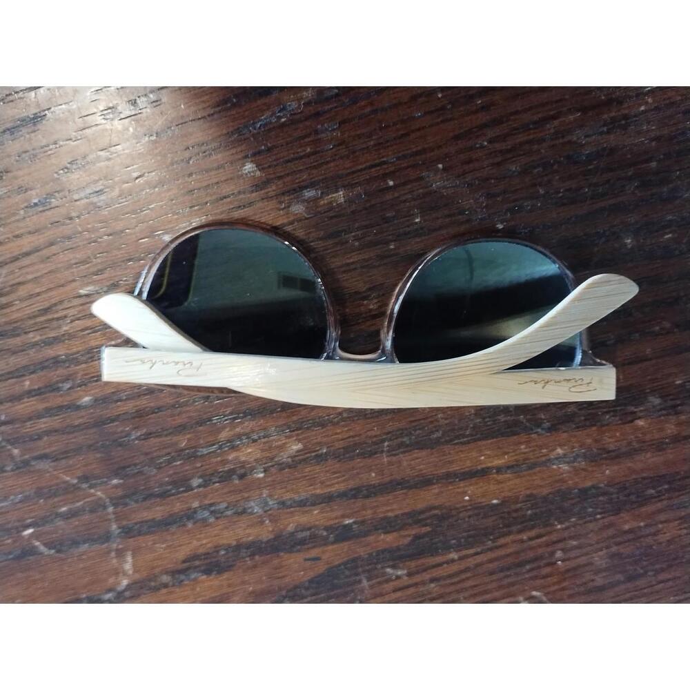 Real Bamboo Wood Temple Sunglasses Designer Fashion Square Frame - Picture 2 of 3